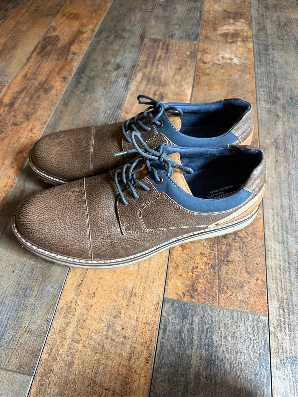 Freeman’s Men's Brown Casual Lace-Up Shoes - Comfortable Everyday Style Sz 13